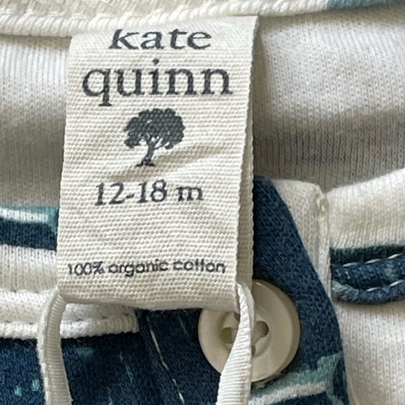 #205, kate quinn short sleeve button front dress, NWT, size 12-18 mo - Picture 3 of 4